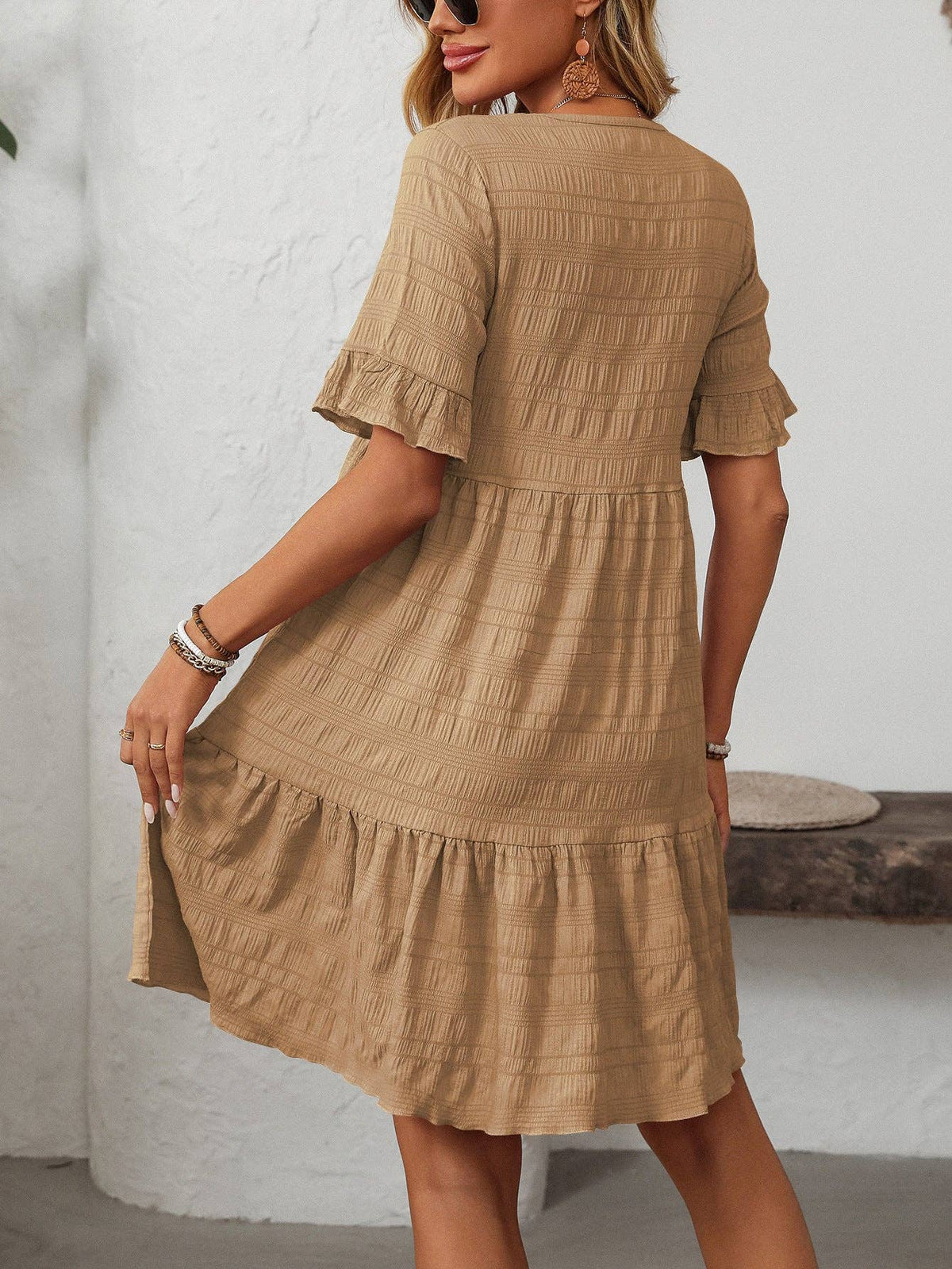 A-Line Tiered Flowy Mini Dress