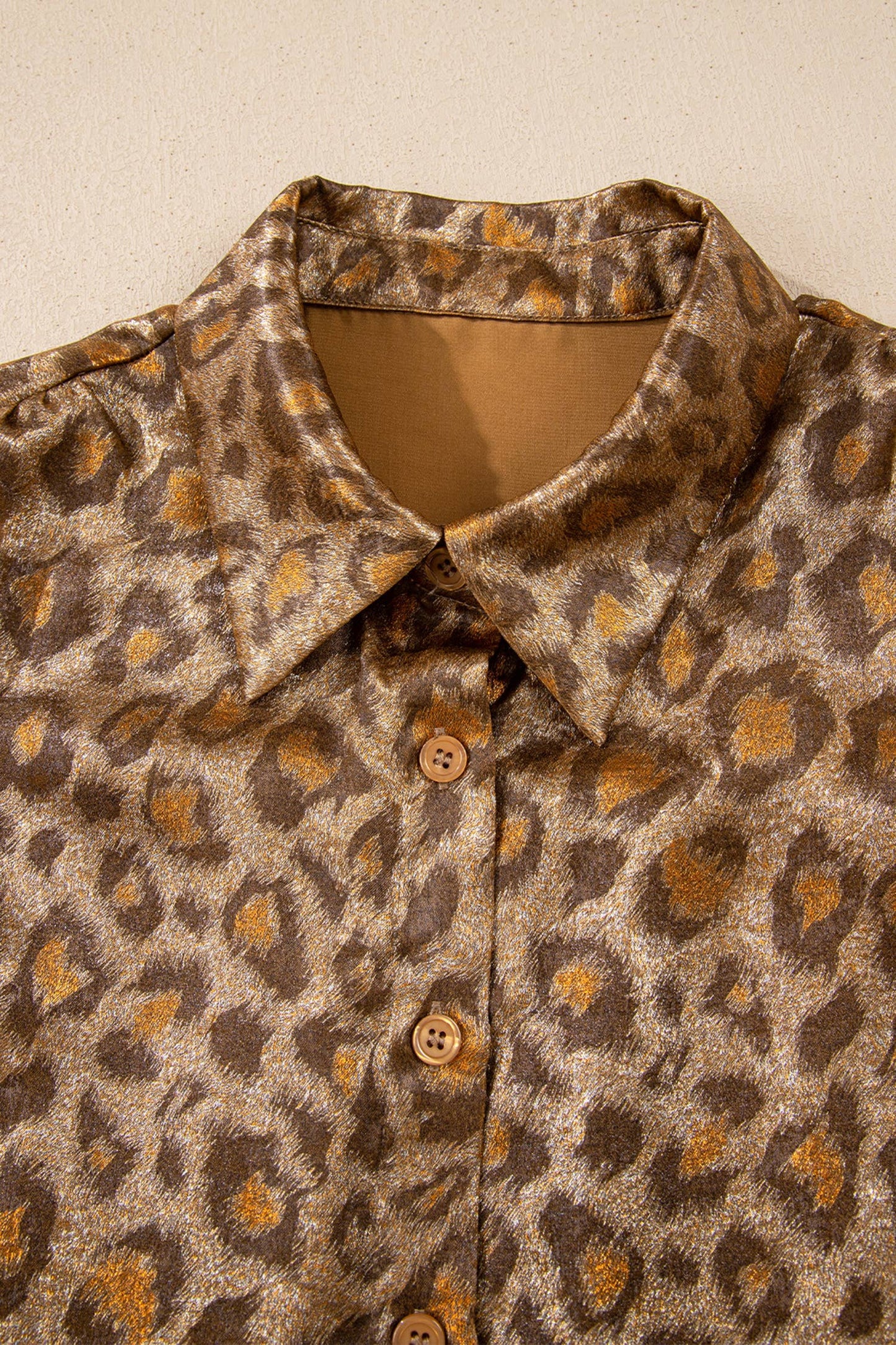 Gold Metallic Leopard Top