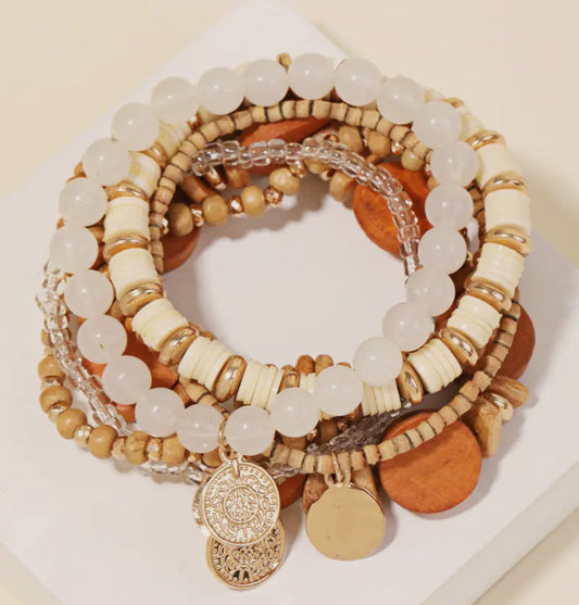 Mixed Bead Stacking Stretch Bracelet Set