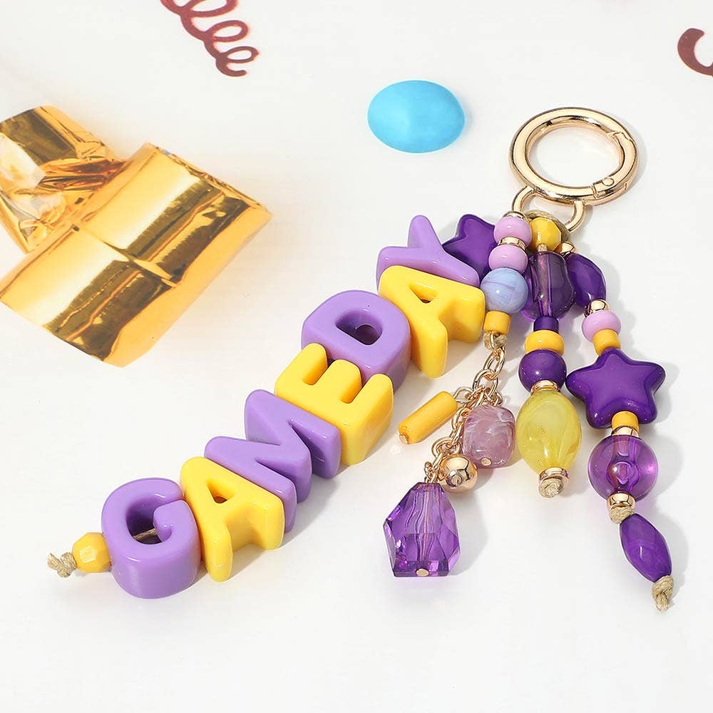 GAMEDAY Star Beads Beaded Drop Keychain Bag Charm