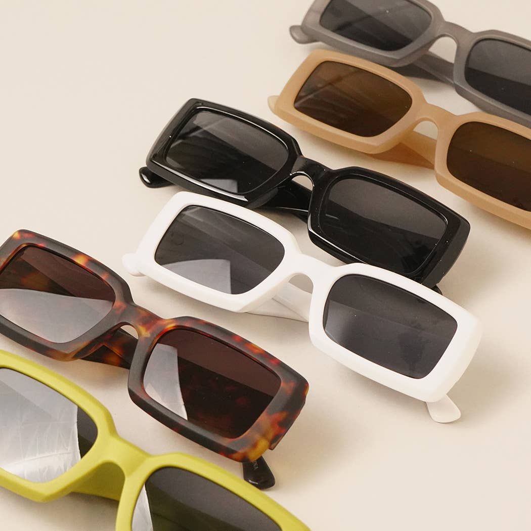 Acetate Rectangle Fashion Sunglasses