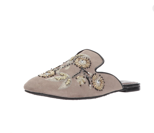 Women's Taupe Slide On Flats
