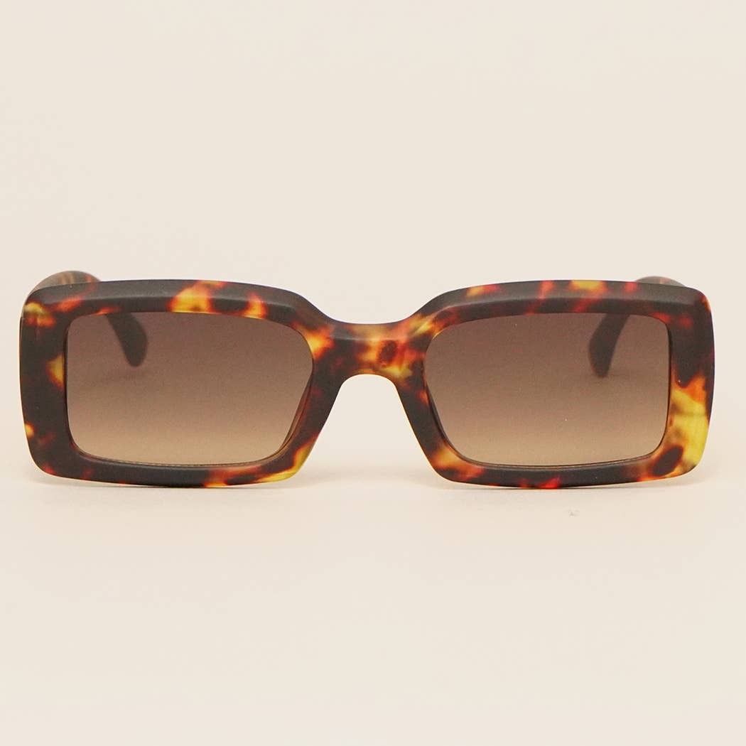 Acetate Rectangle Fashion Sunglasses