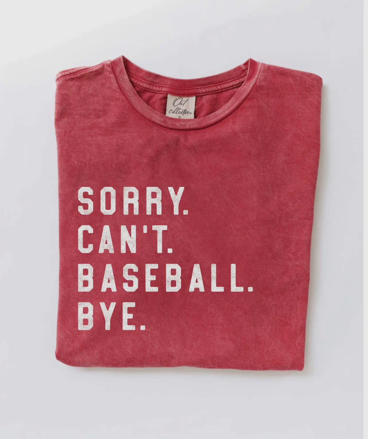 Sorry Can’t Baseball Mineral Wash Tee