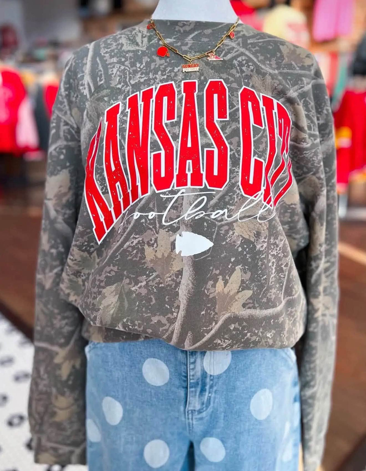 PREORDER KC Chiefs Vintage Camo Sweatshirt