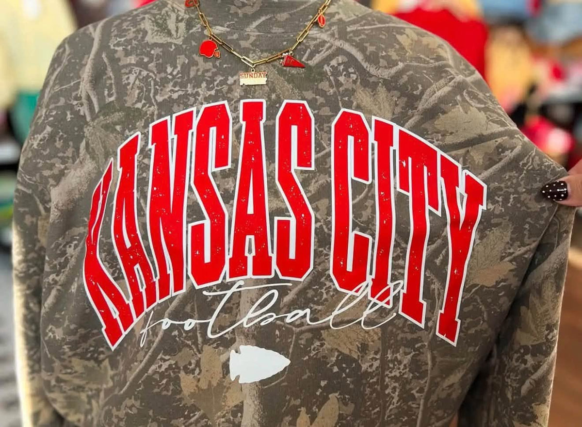 PREORDER KC Chiefs Vintage Camo Sweatshirt