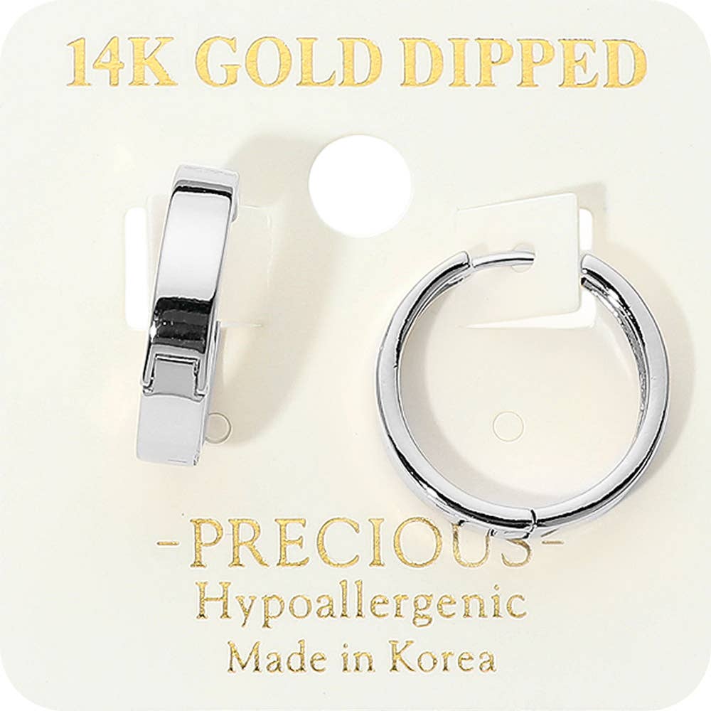 14K Gold Hypoallergenic Hoop Earrings