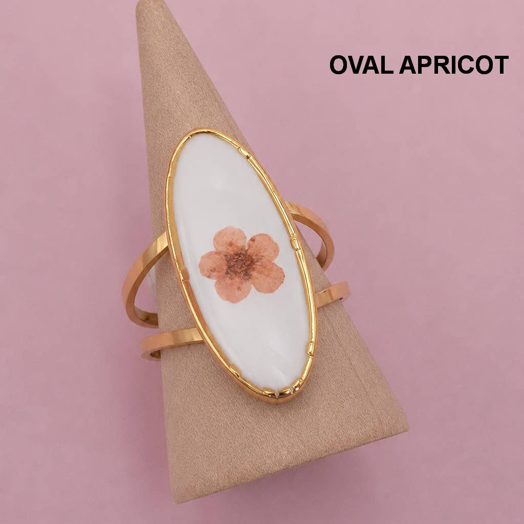 18K STAINLESS STEEL FLORAL RINGS