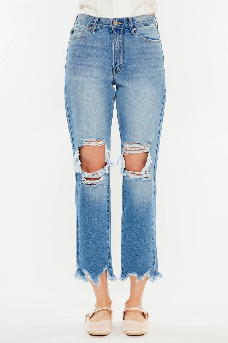 Kan Can High Rise Mom Jean Denim KC7180M