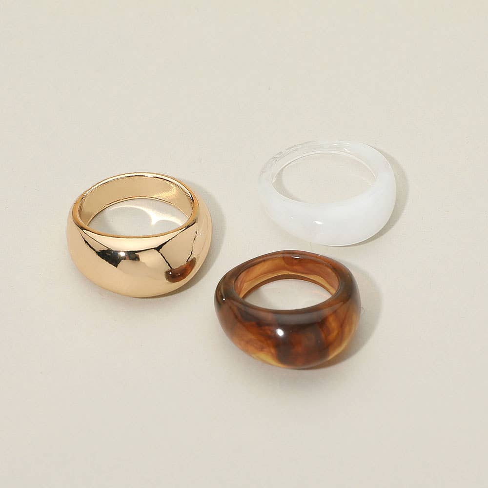 Resin Stackable Ring Set