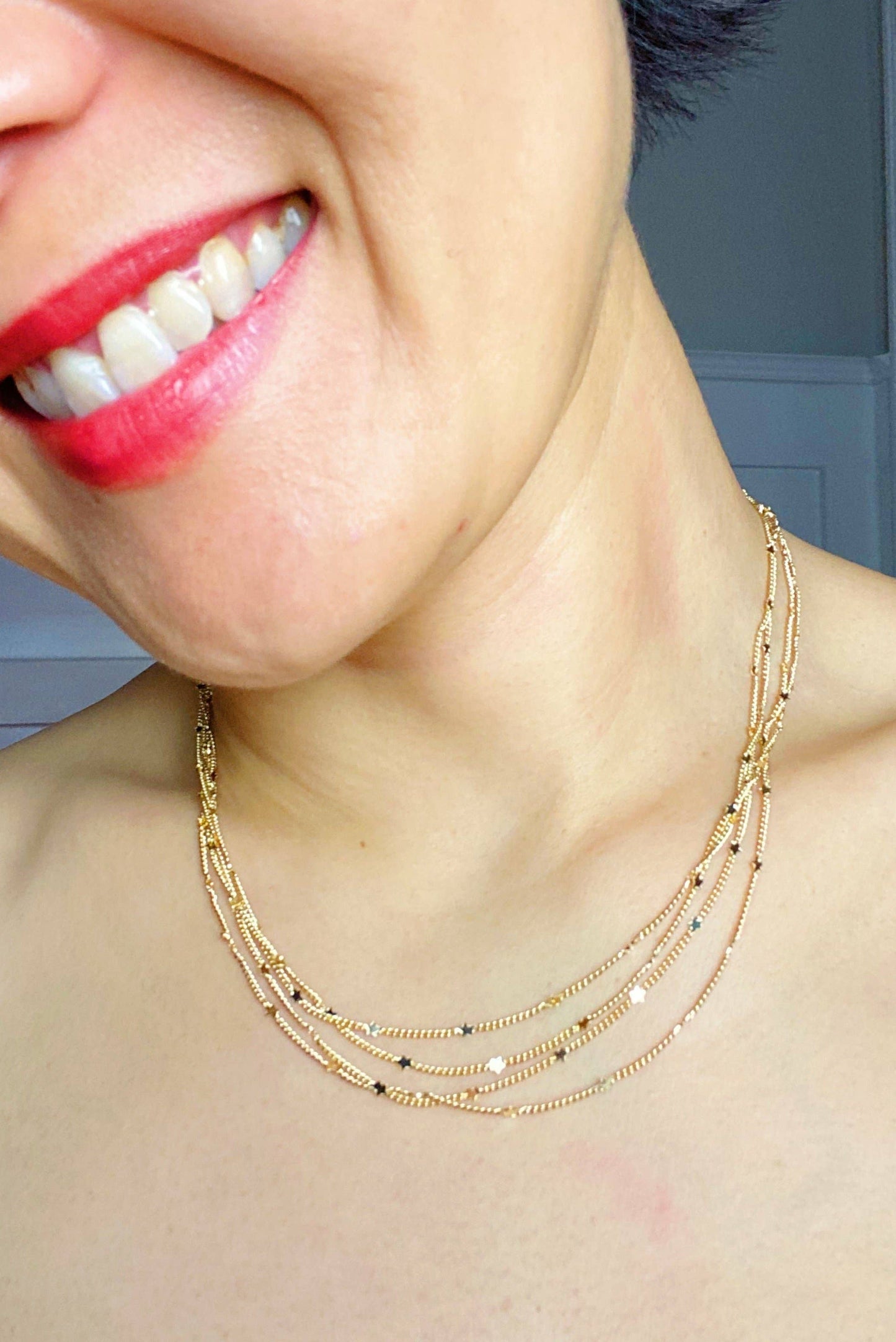 Starry Chain Necklace, Gold