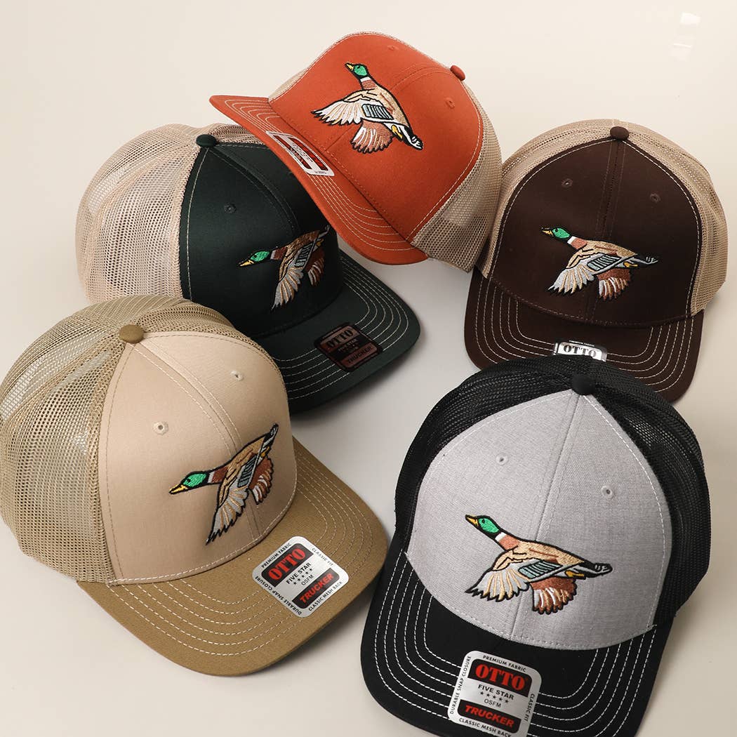 Mallard Duck Embroidered Trucker Hat