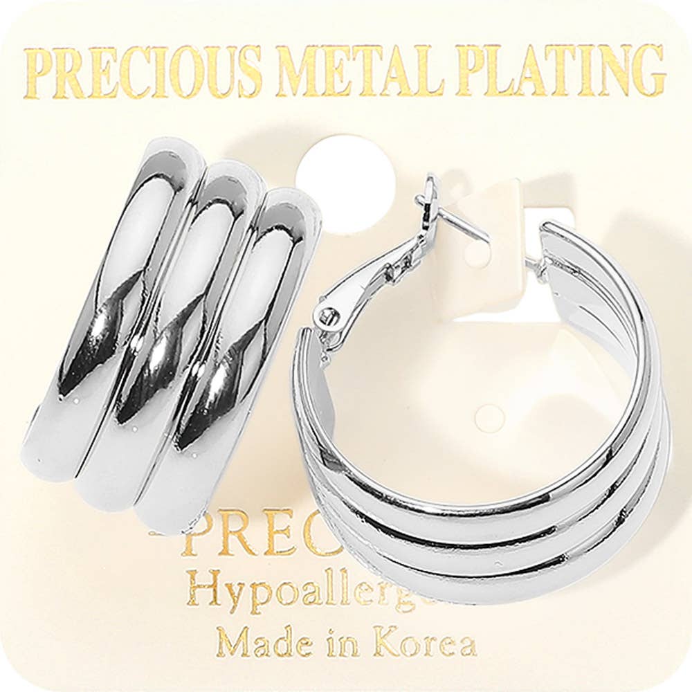 14K Gold Dipped Chunky Hoop Earrings