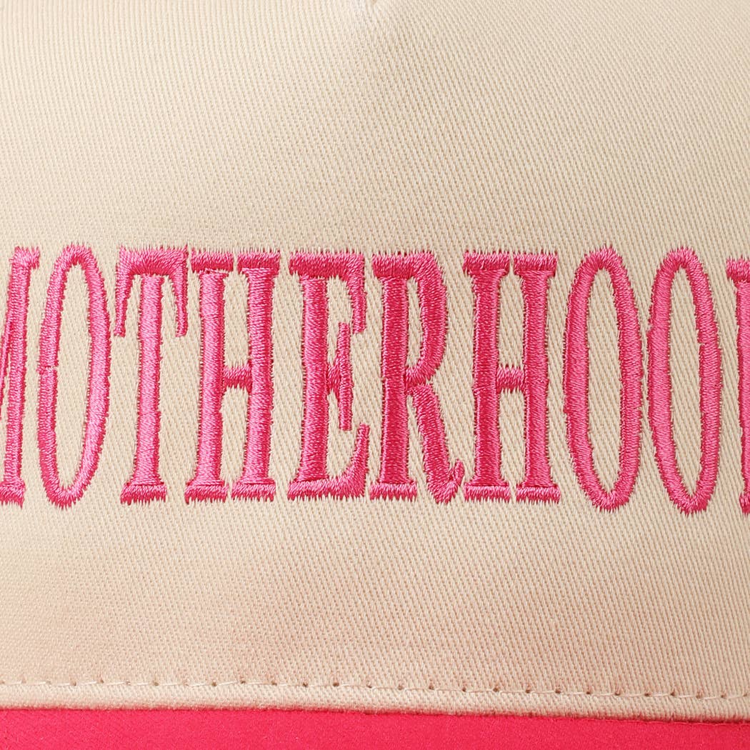 MOTHERHOOD Embroidered Two-Tone Trucker Hat