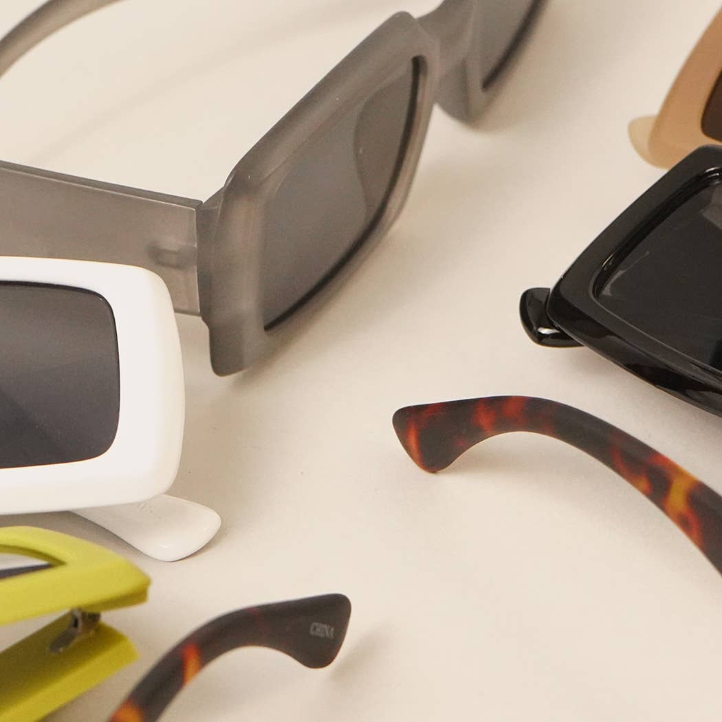Acetate Rectangle Fashion Sunglasses