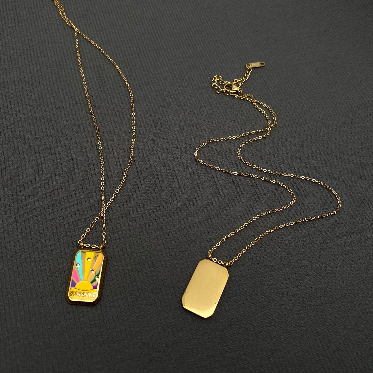 Heart Tarot Charm 18K Gold Plated Necklace