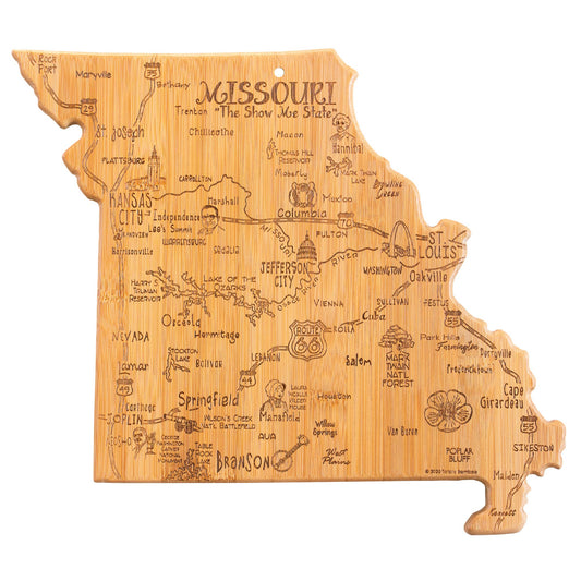 Destination Missouri Cutting Board with Engraved Artwork