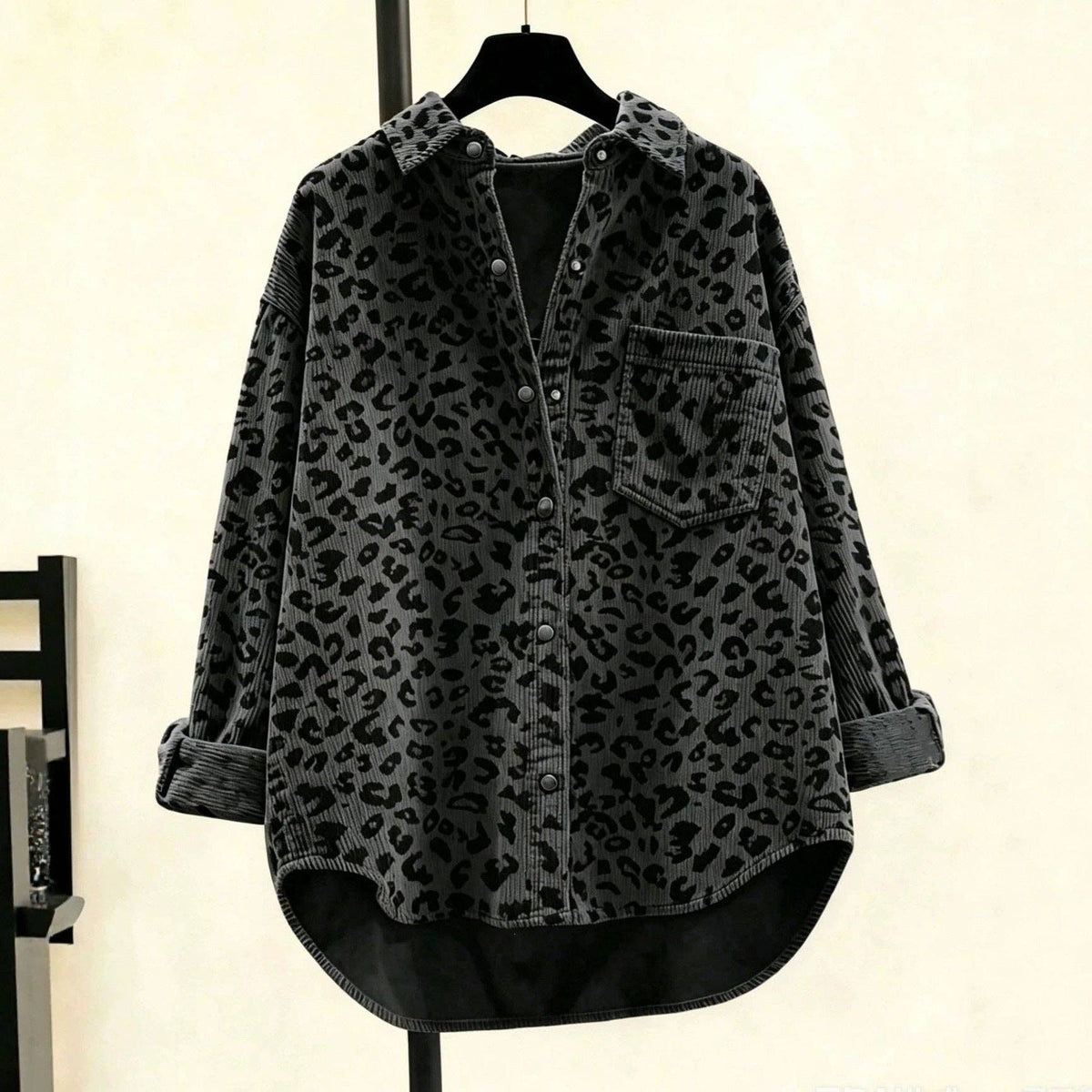 Leopard Print Button Down Oversized Shacket