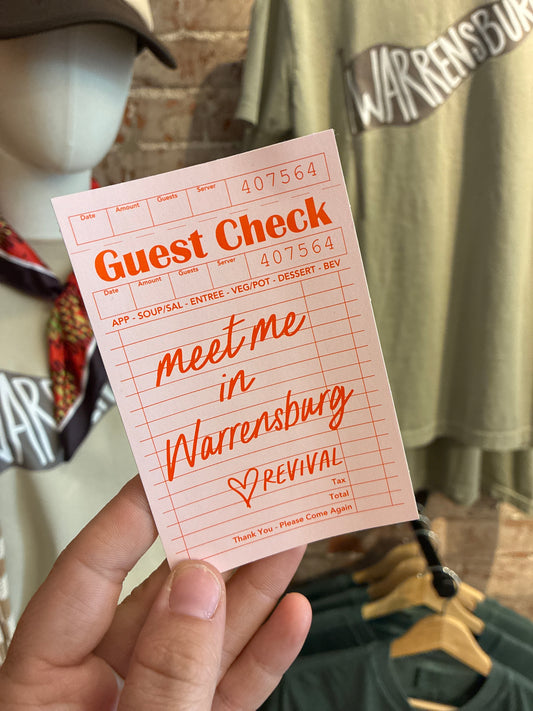 Guest Check Wburg Sticker