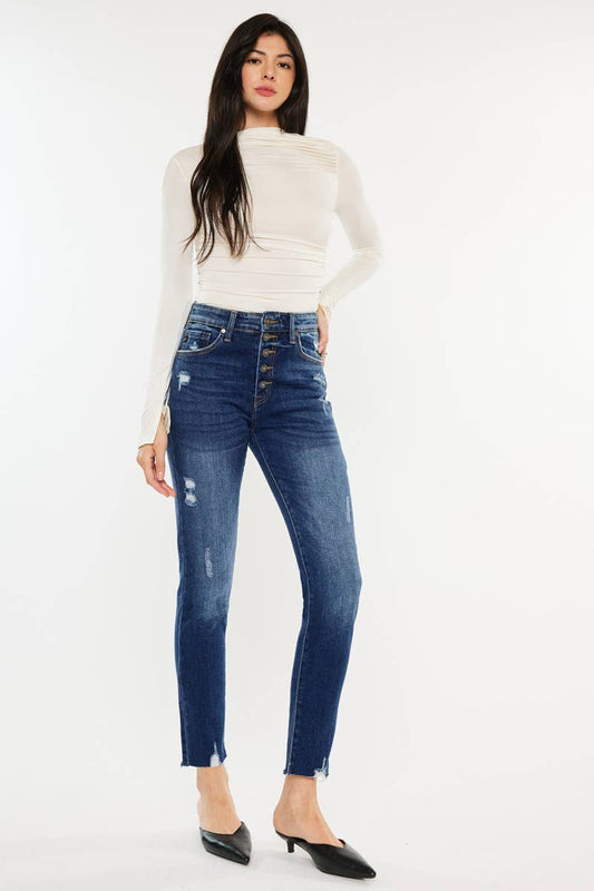 Kan Can High Rise Mid-Wash Skinny KC2502M