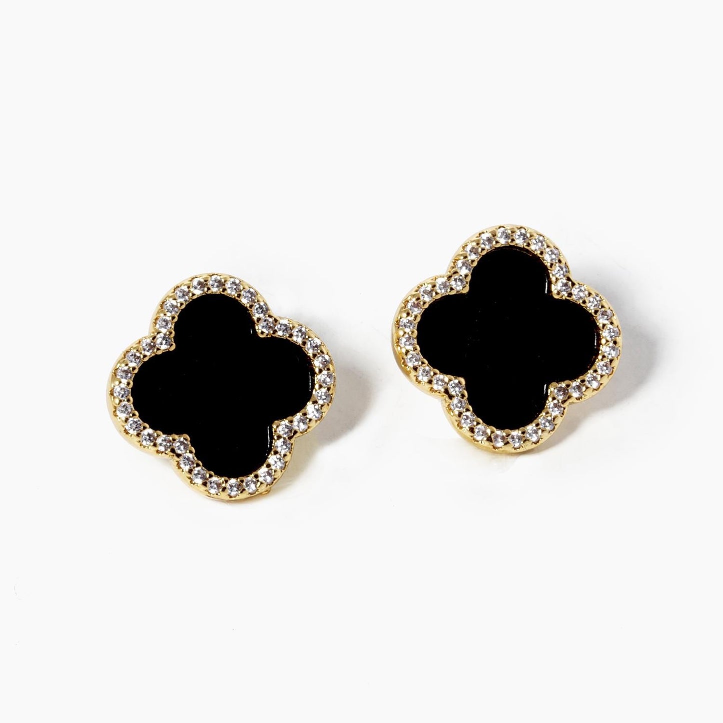 Gold Dipped Clover Earrings