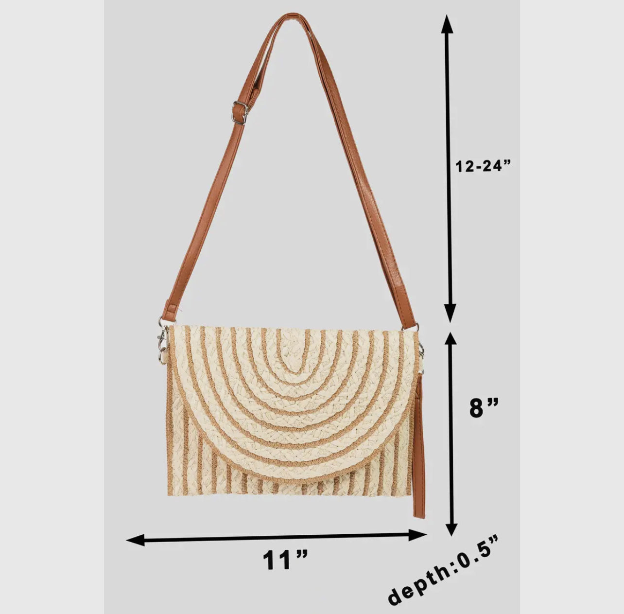 Straw Clutch/Crossbody Purse