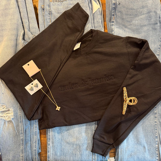 Mules & Jennies Embroidered Sweatshirt