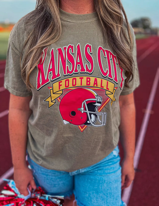 Khaki KC Chiefs Tee