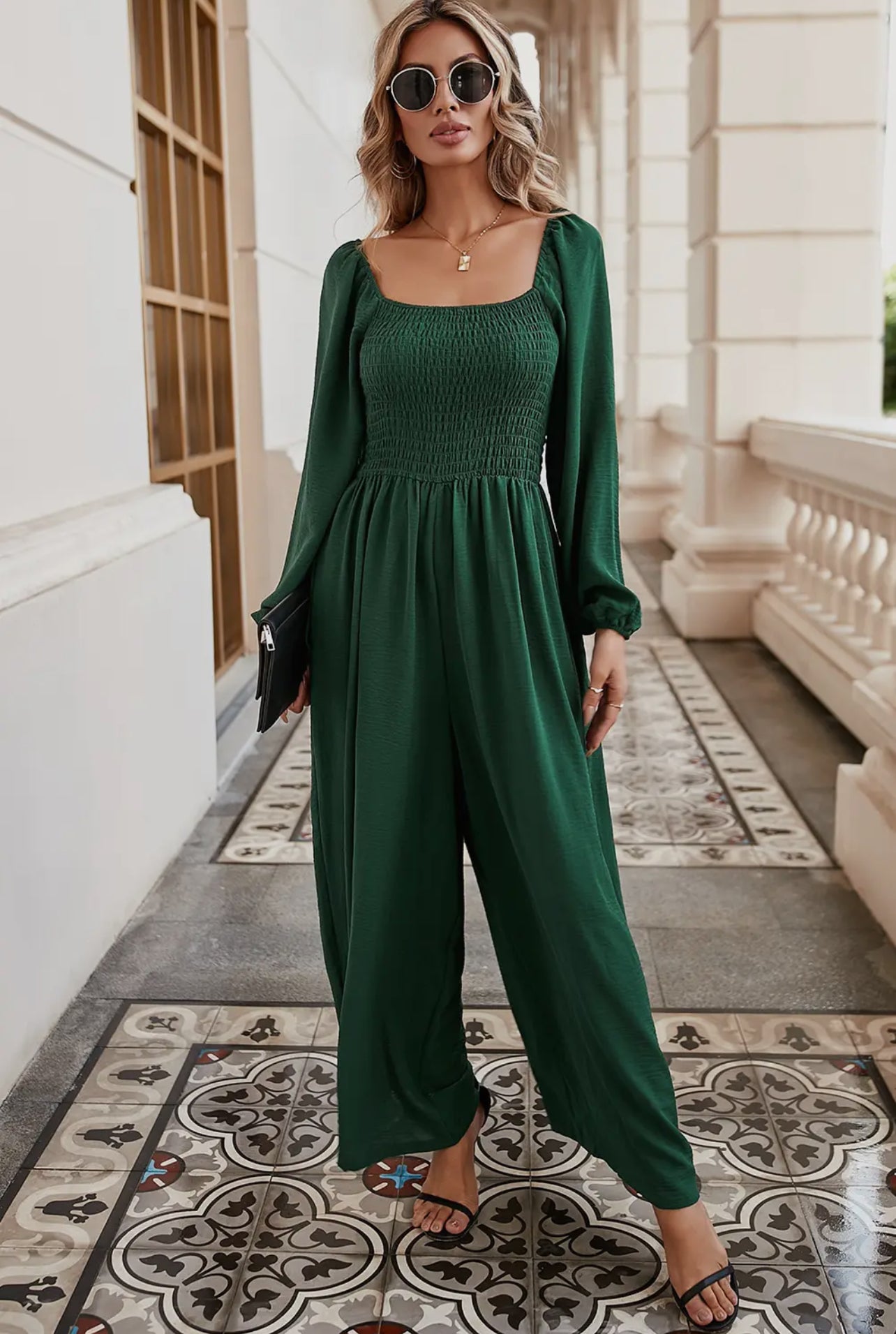 Green Wide Leg Jumpsuit