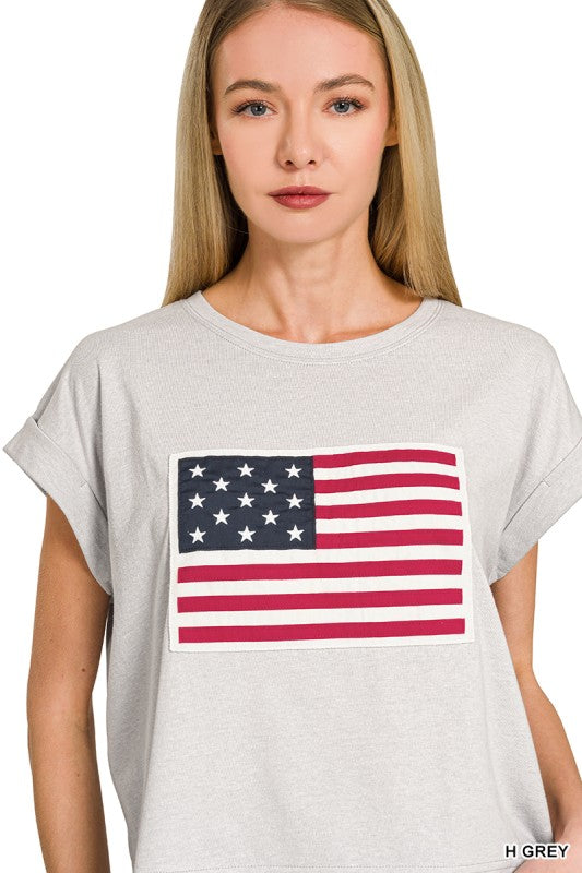 Zenana Patch Flag Tee