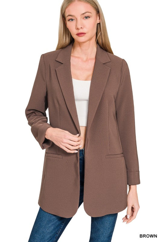 Classic Open Blazer - Long Sleeve