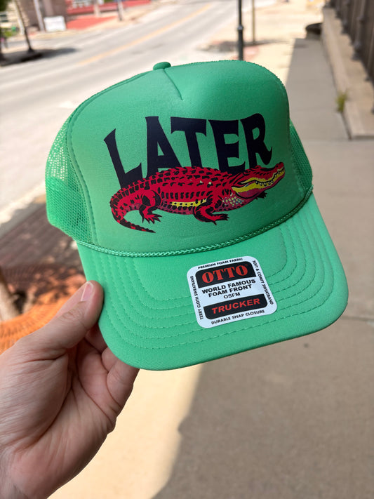 Pink Later Gator Otto Trucker Hat