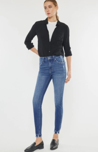 Kan Can 2549M High Rise Medium Wash Skinny Jean