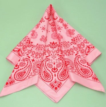 Silk Feel Patterned Bandana Wild Rag Scarf