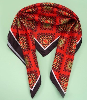 Silk Feel Patterned Bandana Wild Rag Scarf