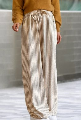 Stripe Print Drawstring Pant