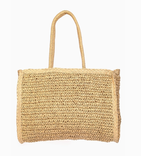 Straw Shoulder Tote Bag