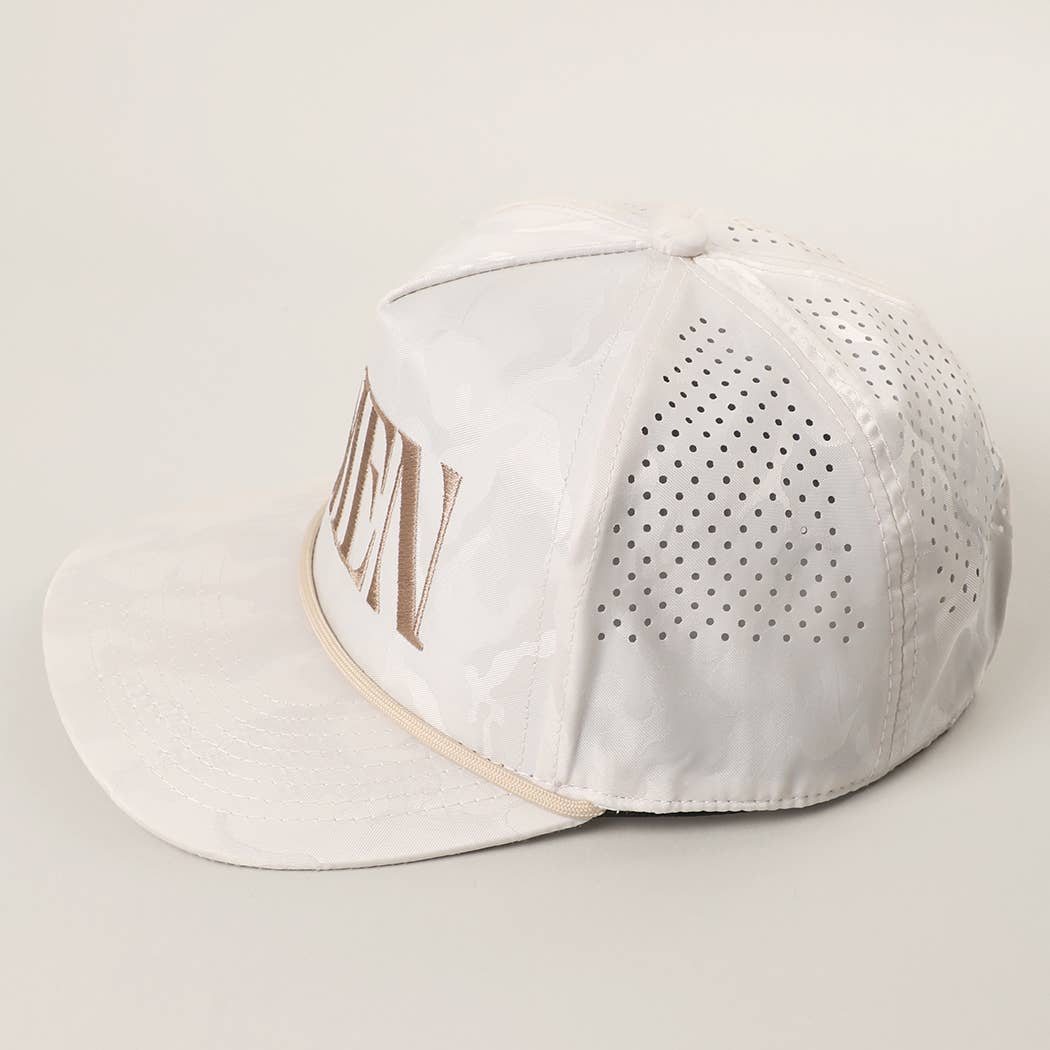 AMEN Embroidered White Camo Mesh Trucker Hat
