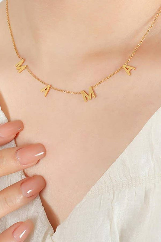 MAMA Dainty Chain Necklace | 18K Plated SS