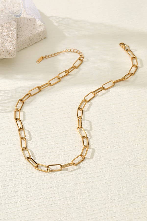STAINLESS STEEL BOX NECKLACE