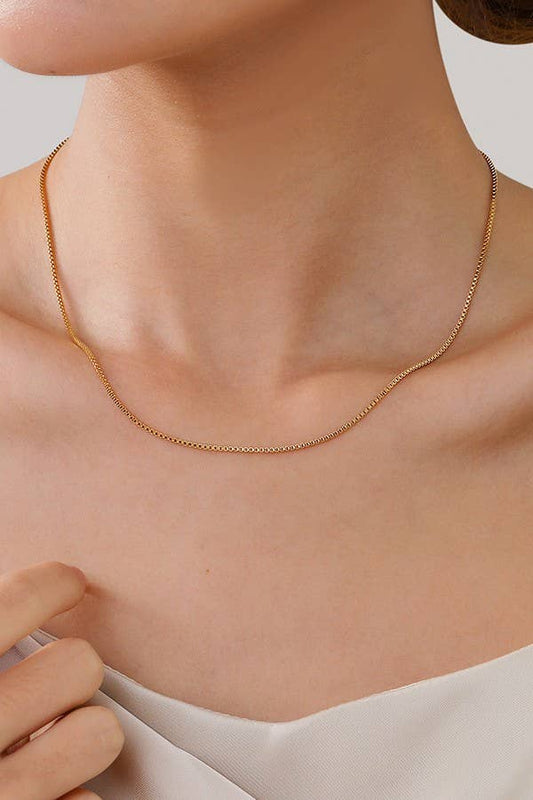 STAINLESS STEEL BOX NECKLACE