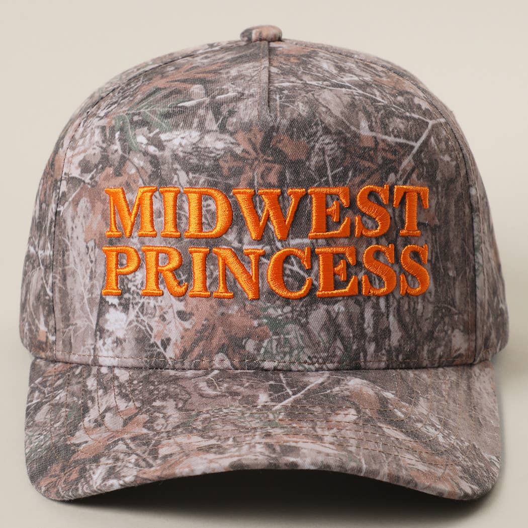 MIDWEST PRINCESS Embroidered Camo Trucker Hat