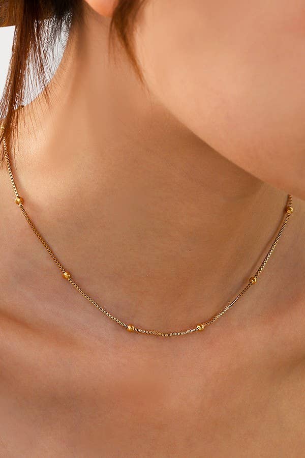 STAINLESS STEEL BOX NECKLACE