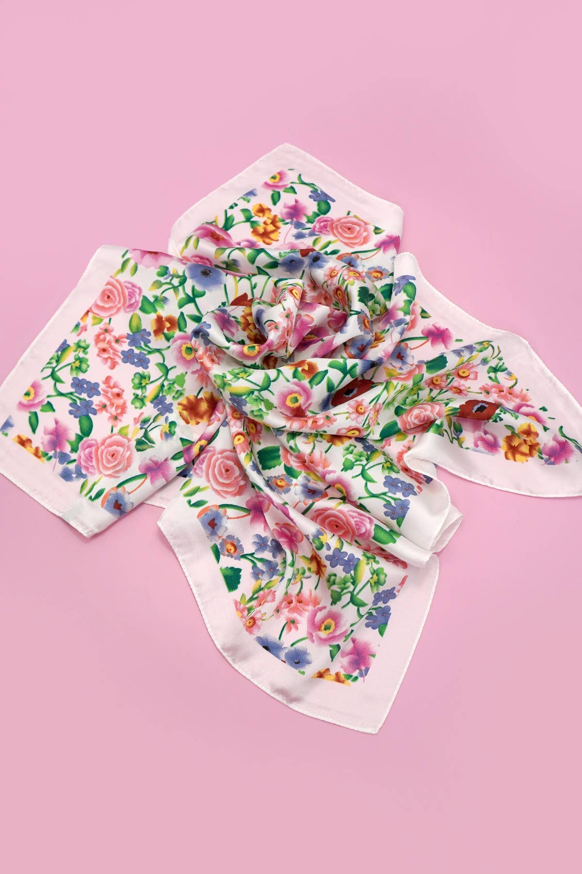 LARGE FLORAL PRINT BANDANA SCARF | 40SC656