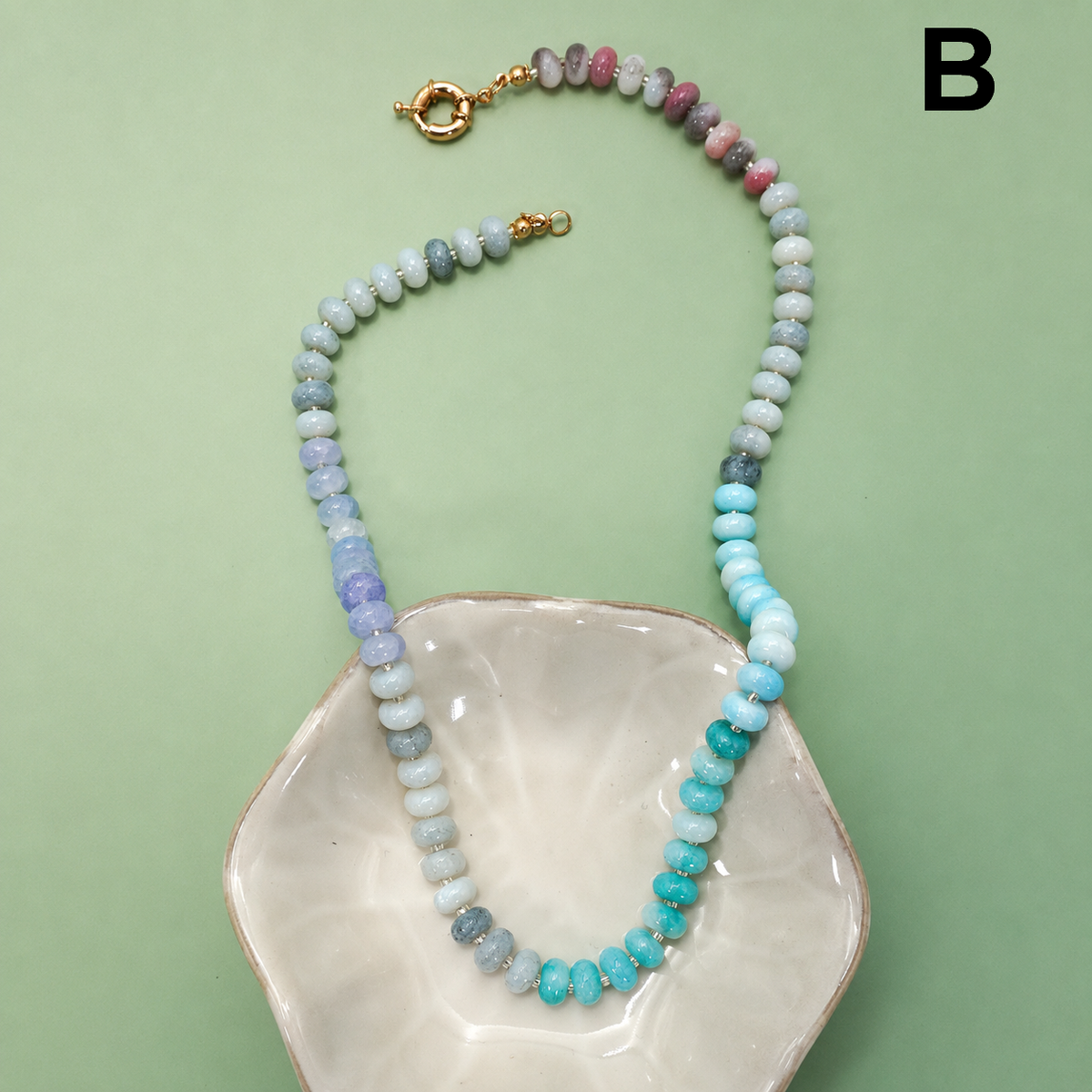Glass Stone Mixed Necklace