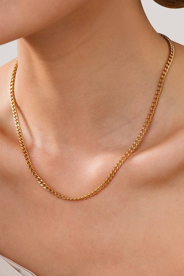 STAINLESS STEEL BOX NECKLACE