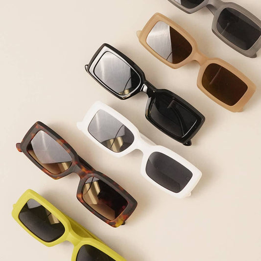 Acetate Rectangle Fashion Sunglasses