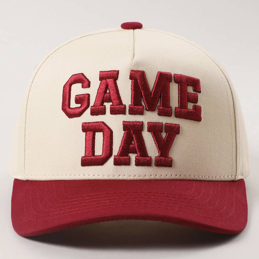 GAME DAY 3D Letter Embroidered Two-Tone Trucker Hat