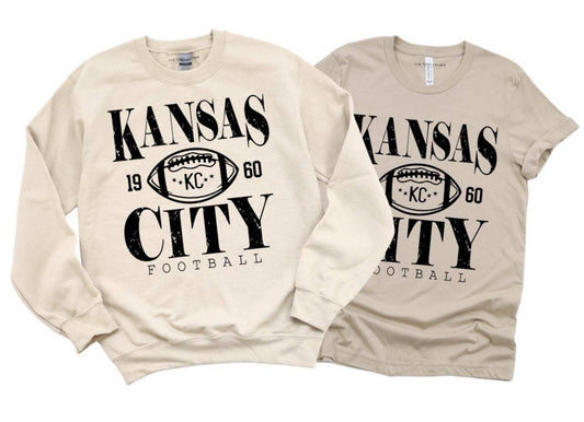 Neutral Kansas City Football Crewneck