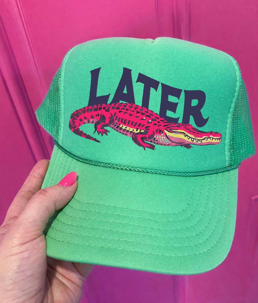 Pink Later Gator Otto Trucker Hat